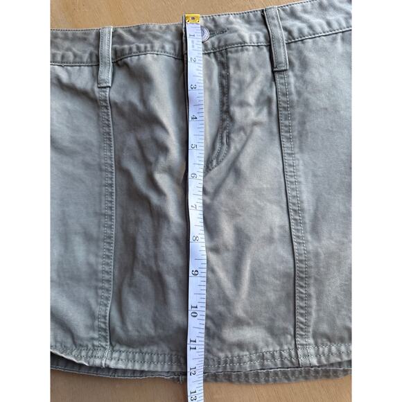VTG Old Navy Green Cargo Mini Skirt w/ Shorts Women's Size 8 Cotton Y2K - Picture 6 of 7